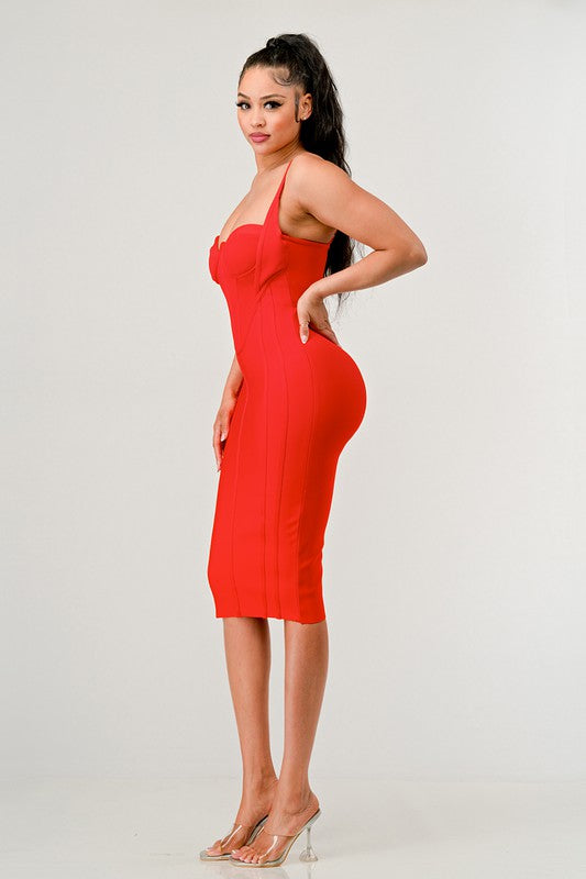 CORSET BANDAGE MINI DRESS