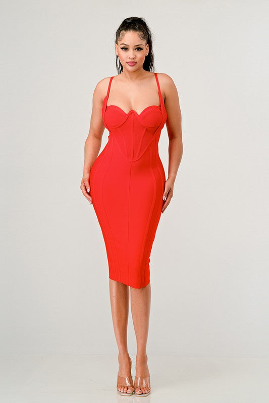 CORSET BANDAGE MINI DRESS