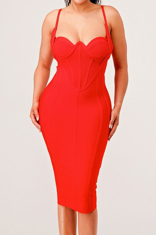 CORSET BANDAGE MINI DRESS