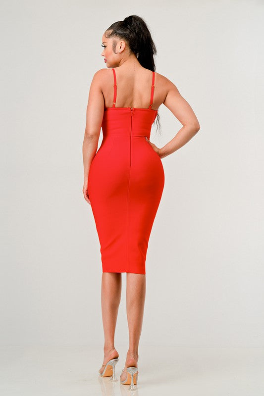 CORSET BANDAGE MINI DRESS
